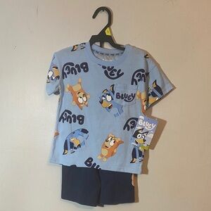 Bluey Kids Matching set- Sky Blue and Navy